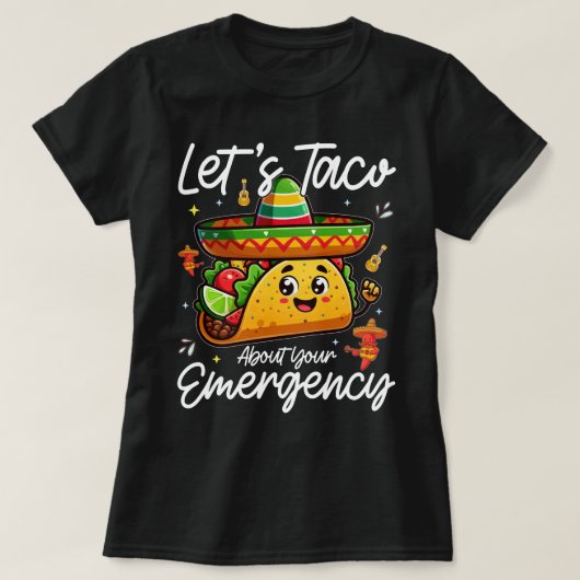 メキシコの食べ物を好きな人にタコしよう Tシャツ (デザイン正面)