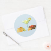 メキシコの食品チップマルガリータ・タコサルサ ラウンドシール (封筒)