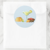 メキシコの食品チップマルガリータ・タコサルサ ラウンドシール (バッグ)