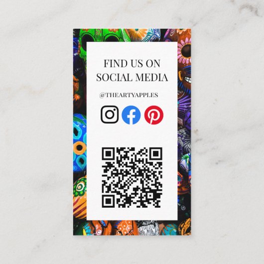 メキシコの食品フルーツデリ市場クラフトデイの死者 名刺 (裏面)