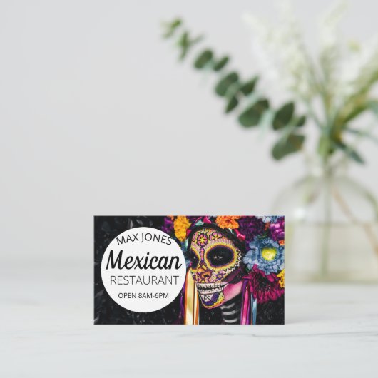 メキシコの食品フルーツデリ市場クラフトデイの死者b 名刺 (スタンド正面)