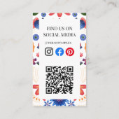 メキシコの食品フルーツデリ市場クラフトデイの死者b 名刺 (裏面)