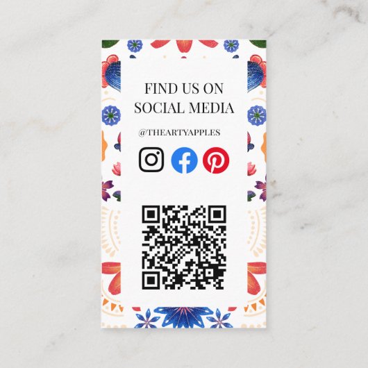 メキシコの食品フルーツデリ市場クラフトデイの死者b 名刺 (裏面)