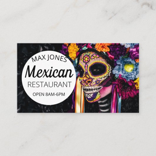 メキシコの食品フルーツデリ市場クラフトデイの死者b 名刺 (正面)