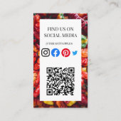 メキシコの食品フルーツデリ市場チリペッパー 名刺 (裏面)