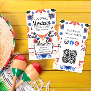 メキシコの食品フルーツデリ市場フォールド工芸フローラ 名刺