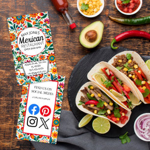 メキシコの食品フルーツデリ市場フォールド工芸品事業 名刺