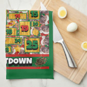 メキシコの髪のないカウントダウンクリスマスアドベント犬 キッチンタオル (四つ折り)