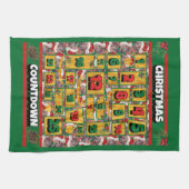 メキシコの髪のないカウントダウンクリスマスアドベント犬 キッチンタオル (横)