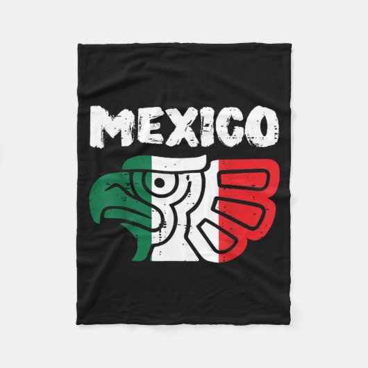 メキシコの鳥のイーグルの頭の旗メキシコの誇り男性 フリースブランケット (正面)