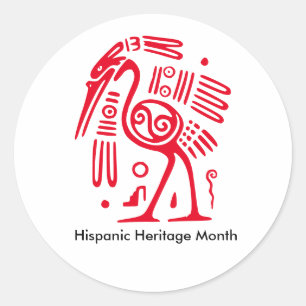 メキシコの鳥のシンボルスペインの伝統月 ラウンドシール