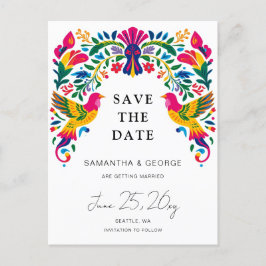 メキシコの鳥オトミフローラフィエスタセーブ 案内ポストカード