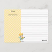 メキシコの鳥トウモロコシ料理料理本レシピカード ポストカード (裏面)