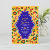 メキシコの黄色結婚式招待状 招待状 (スタンド正面)