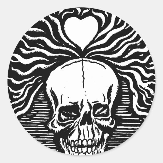 メキシコの「死者の日」1924年頃 ラウンドシール (正面)