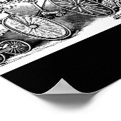 メキシコのBikesのスケルトン ポスター (角)