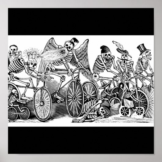 メキシコのBikesのスケルトン ポスター (正面)