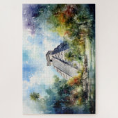 メキシコのChichen Itzaとのパズル。 ジグソーパズル (縦)