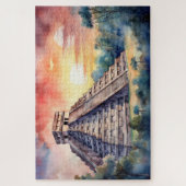 メキシコのChichen Itzaとのパズル。 ジグソーパズル (縦)