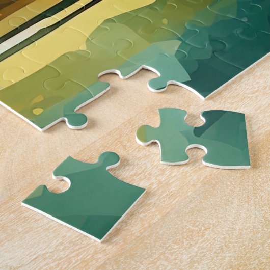 メキシコのChichen Itzaとのパズル。 ジグソーパズル (側面)