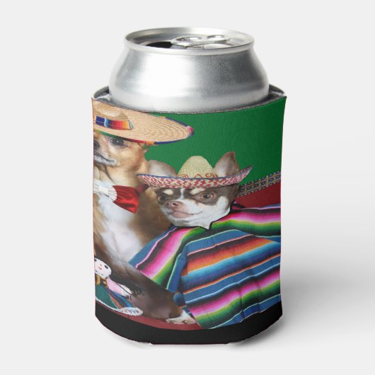メキシコのChihuahuas犬のクーラー 缶クーラー (缶正面)