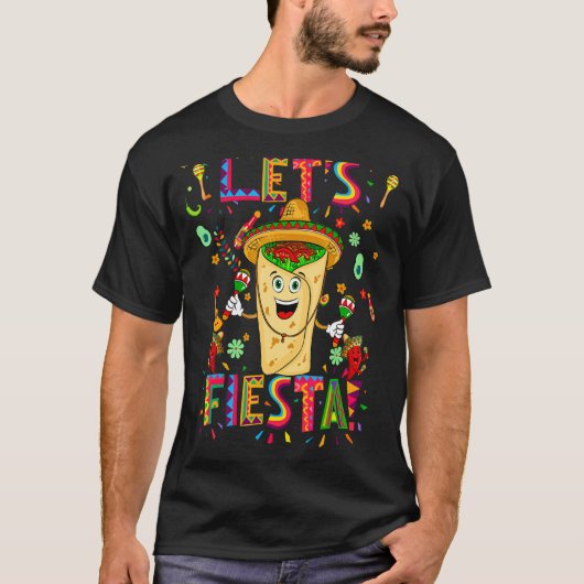 メキシコのCinco De MayoパーティーはFiesta Women Men Tシャツ (正面)