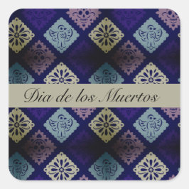 メキシコのDia de los Muertosカスタマイズ スクエアシール