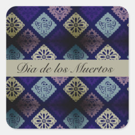 メキシコのDia de los Muertosカスタマイズ スクエアシール