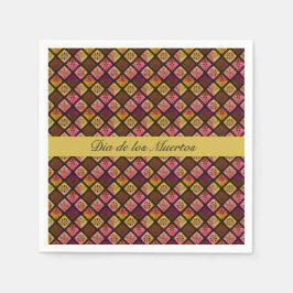 メキシコのDia de los Muertosカスタマイズ スタンダードカクテルナプキン