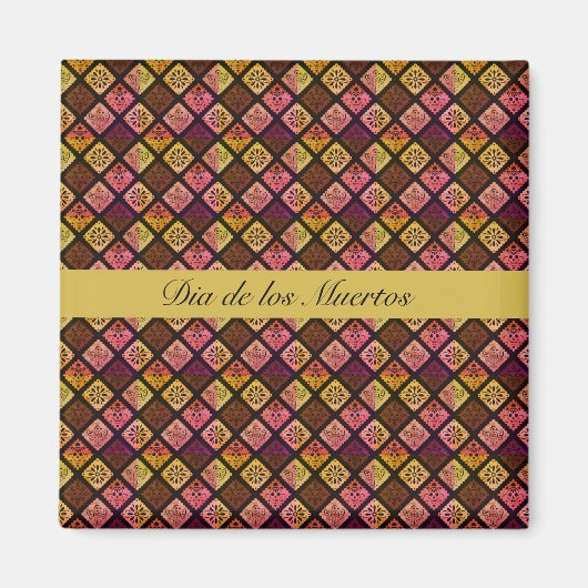 メキシコのDia de los Muertosカスタマイズ マグネット (正面)