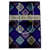 メキシコのDia de los Muertosカスタマイズ ミディアムペーパーバッグ (裏面)