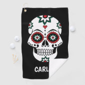 メキシコのDia De Los Muertos死んだ衣装の日 ゴルフタオル (インサイチュ)