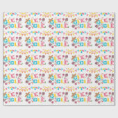 メキシコのOLEカラフルパーティー ラッピングペーパー (フラット)