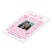 メキシコのOtomi縁どフローラが日付写真を保存 マグネット (左側)