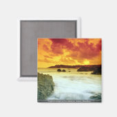 メキシコのrivieraに熱帯の夕日、マサトラン。 マグネット (正面/裏面)