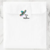 メキシコのSombreroスタンプまたは名前タグ ラウンドシール (バッグ)