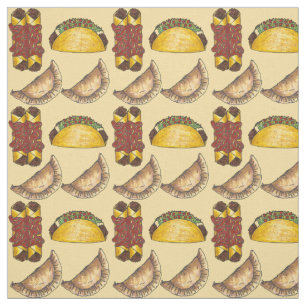 メキシコのTex MexフードEmpanada Taco Enchilada ファブリック