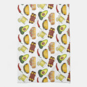 メキシコのTex Mex食品タコエンチラダチミチャンガ キッチンタオル (縦)