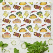 メキシコのTex Mex食品タコエンチラダチミチャンガ キッチンタオル (折り畳み)