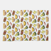 メキシコのTex Mex食品タコエンチラダチミチャンガ キッチンタオル (横)