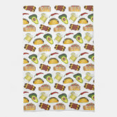 メキシコのTex Mex食品タコエンチラダチミチャンガ キッチンタオル (縦)