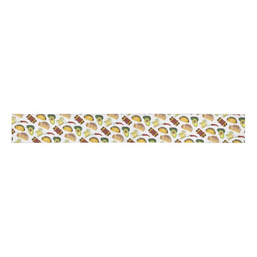 メキシコのTex Mex食品タコエンチラダチミチャンガ グログランリボン (正面)