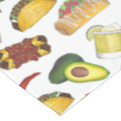 メキシコのTex Mex食品タコエンチラダチミチャンガ テーブルクロス (アングル)