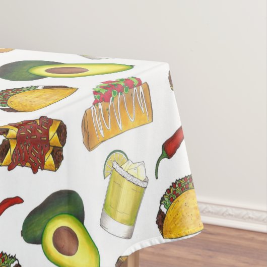 メキシコのTex Mex食品タコエンチラダチミチャンガ テーブルクロス (インサイチュ)