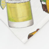 メキシコのTex Mex食品タコエンチラダチミチャンガ フリースブランケット (角)