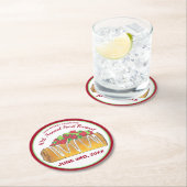 メキシコのTex Mex食品フェスティバルChimichanga ラウンドペーパーコースター (インサイチュ)