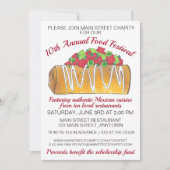 メキシコのTex Mex食品フェスティバルChimichanga 招待状 (正面)