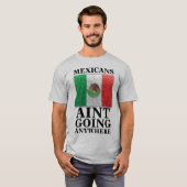 メキシコはどこへ行ってもよいグリッターメキシコ国旗 Tシャツ (正面フル)