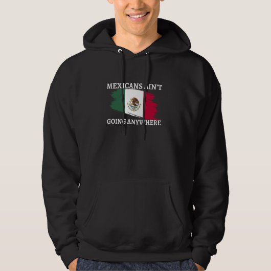 メキシコはメキシコおもしろい国旗Mに行かない パーカ (正面)