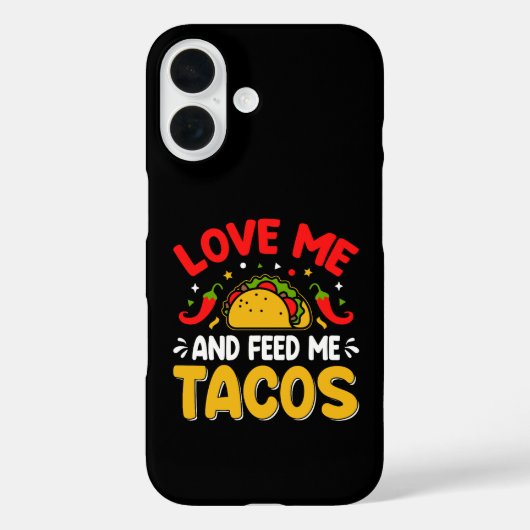 メキシコは私と私食べ物を与えをタコスで愛している Case-Mate iPhoneケース (裏面)